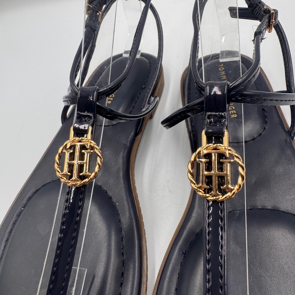 NEW Tommy Hilfiger Morina-Z DarkBlue Strappy Thong Sandals Womens 7M TStrap Flat - Picture 3 of 10